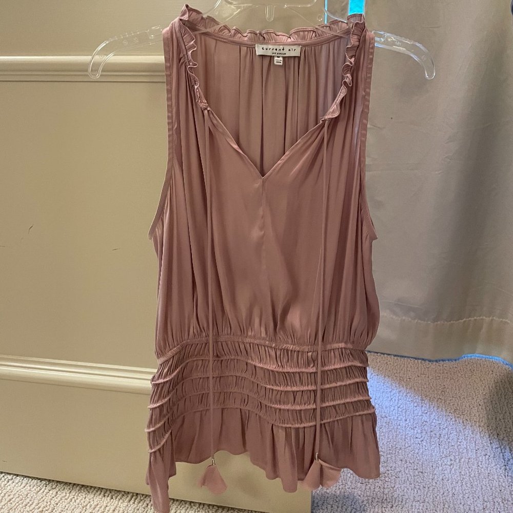 Current Air Sleeveless Smocked Waist Top in *PINK* - Picture 2 of 5